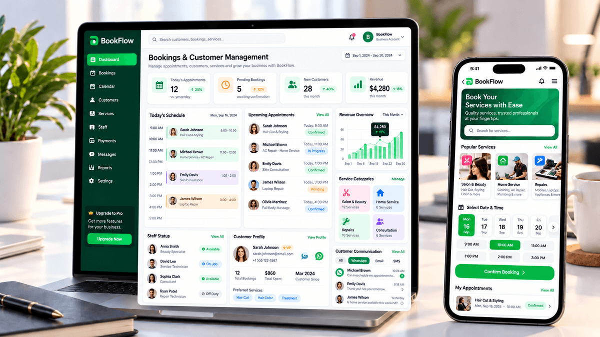 BookFlow — SaaS Appointment & Customer Booking Ecosystem