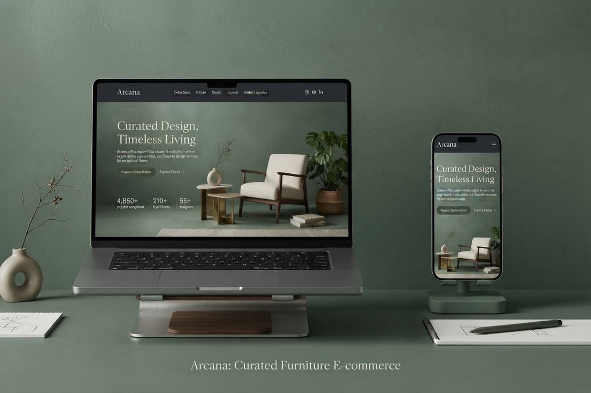 Arcana — Curated Luxury Furniture E-Commerce Platform